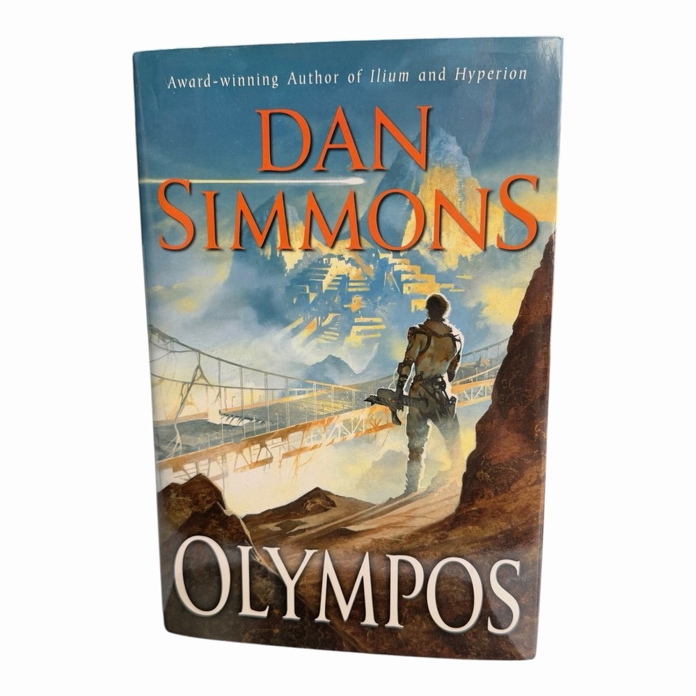 HarperCollins Olympos Dan Simmons Blue Hardcover Book Sci-Fi Space Opera 2005